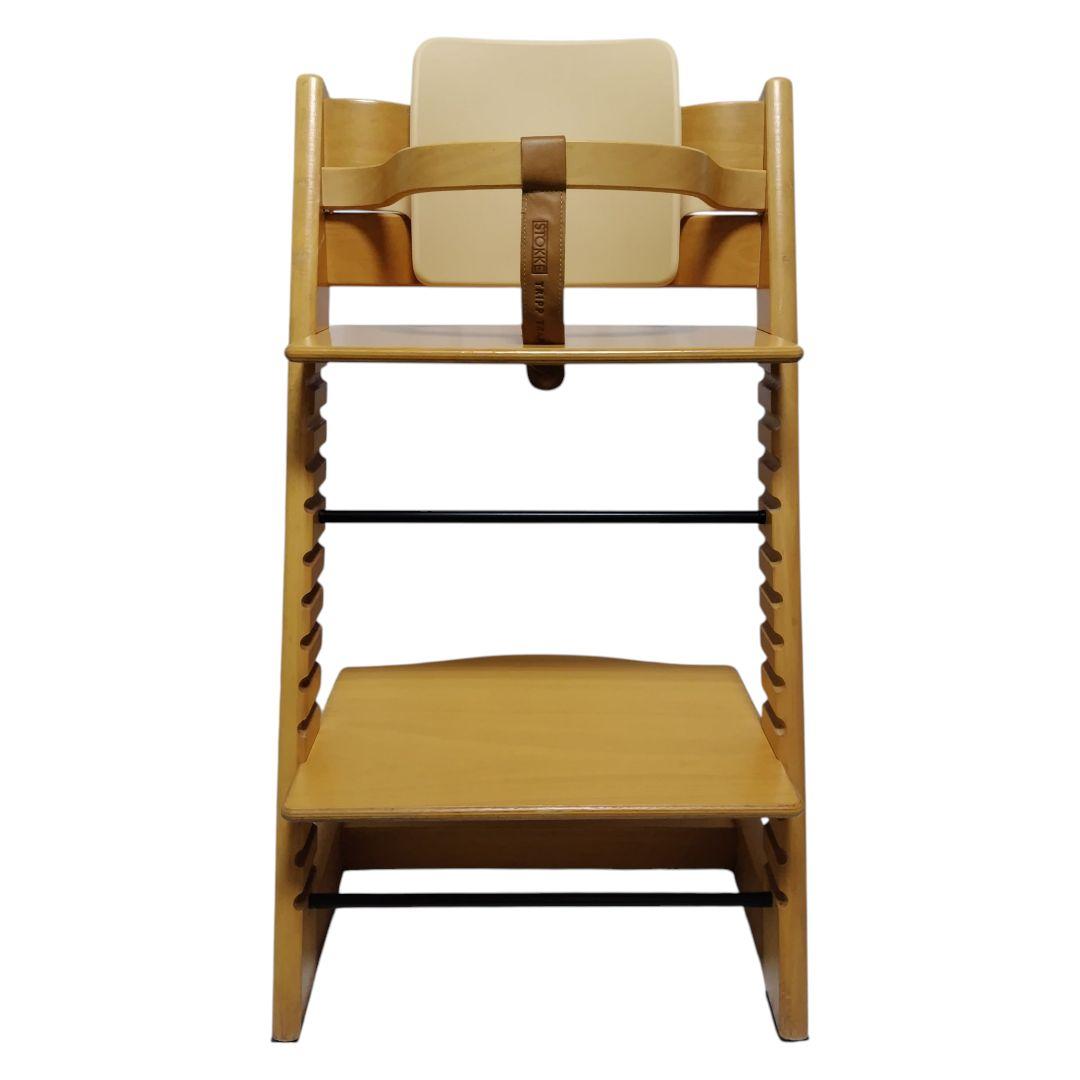 STOKKE トリップトラップ ナチュラル シリアル3 木製バー レザーベルト