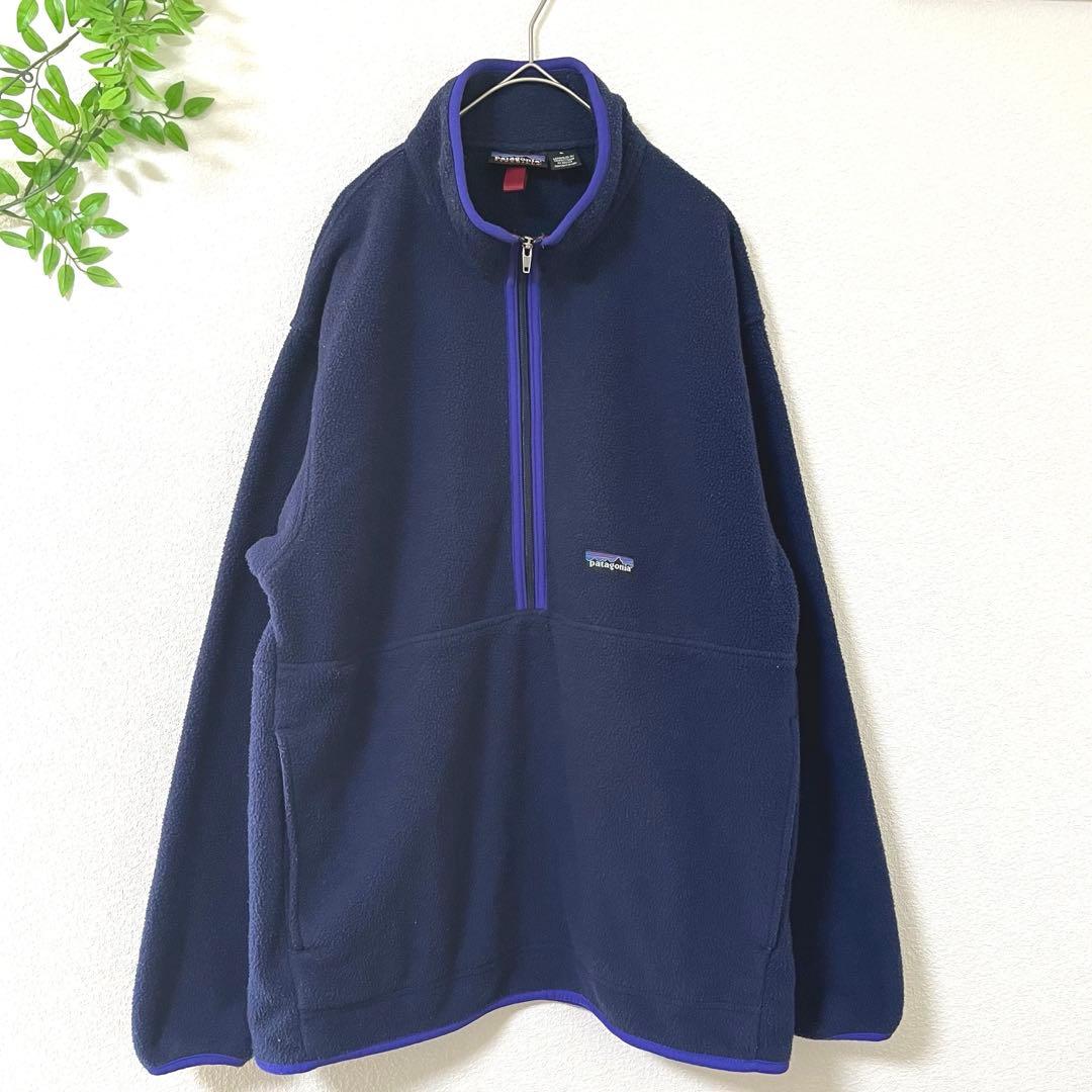 patagonia シンチラフリース ハーフジッププルオーバー L 紺
