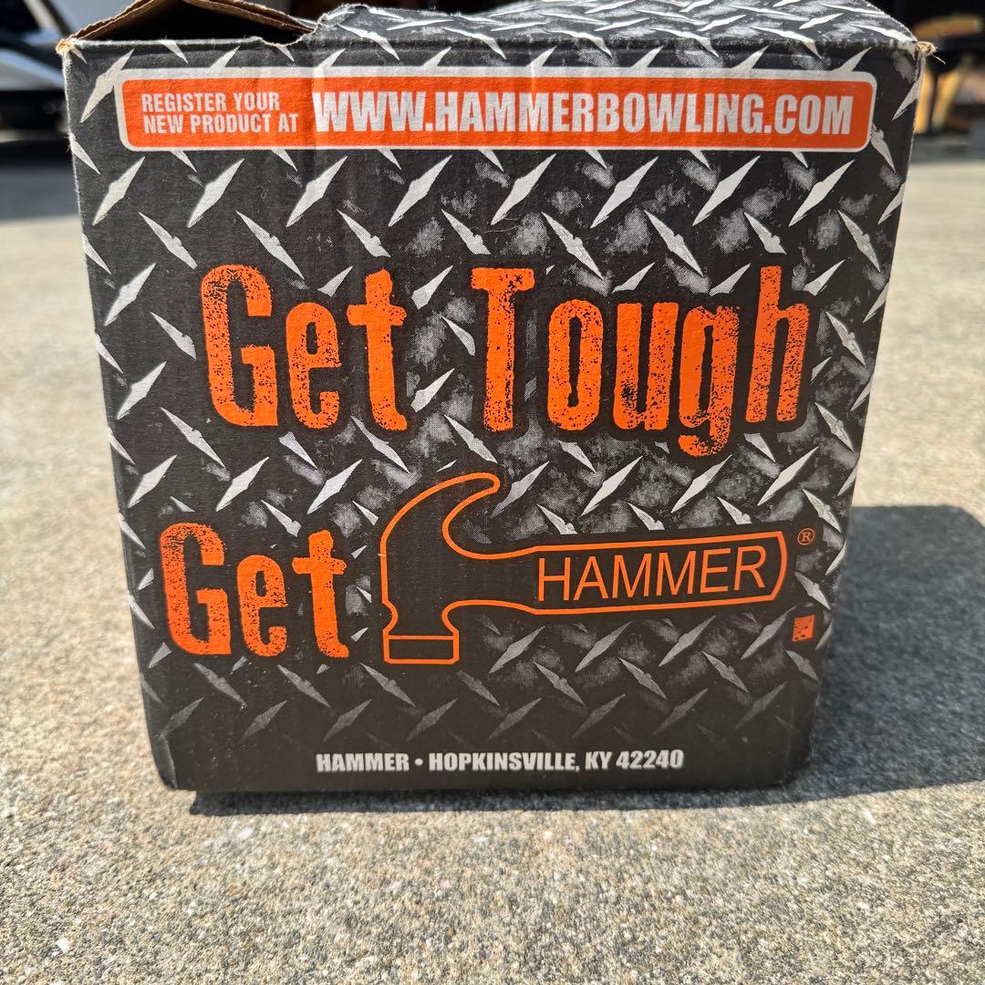 ハマー ボウリングボール 黒/赤 マーブル 15ポンド