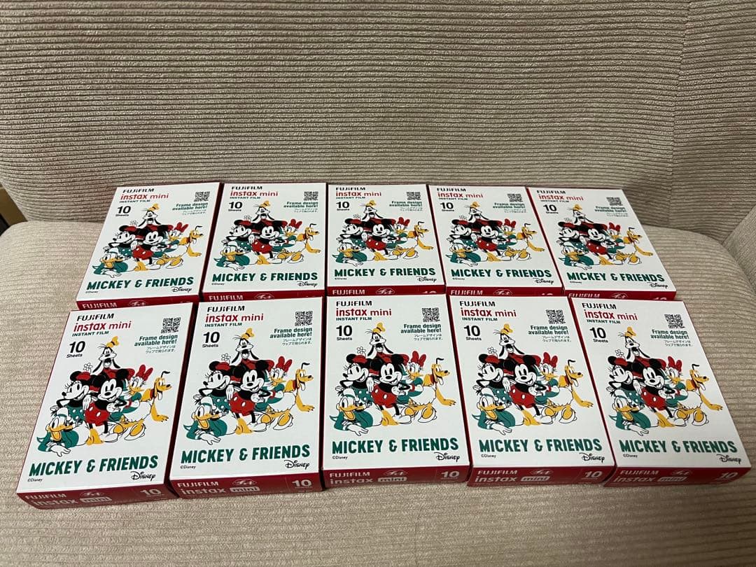 チェキ専用フィルム 絵柄入りフレームタイプ (ミッキー＆フレンズ) 10個