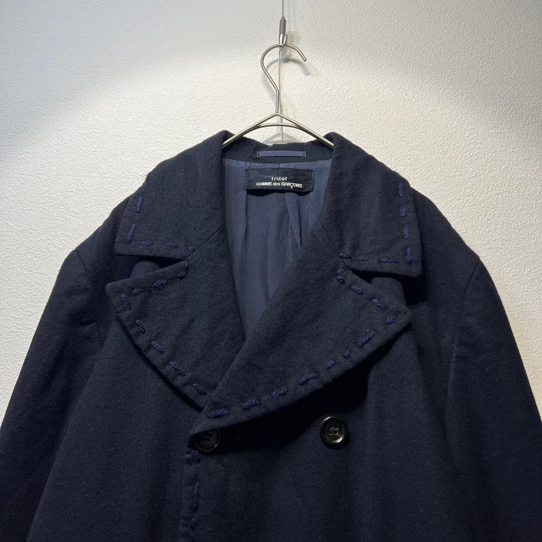 希少 90年製 トリコ コムデギャルソン 上質 ウール ステッチ ピーコート