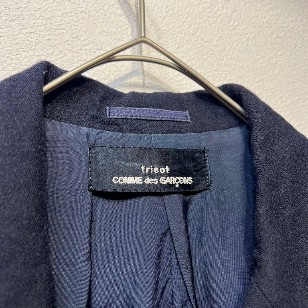 希少 90年製 トリコ コムデギャルソン 上質 ウール ステッチ ピーコート