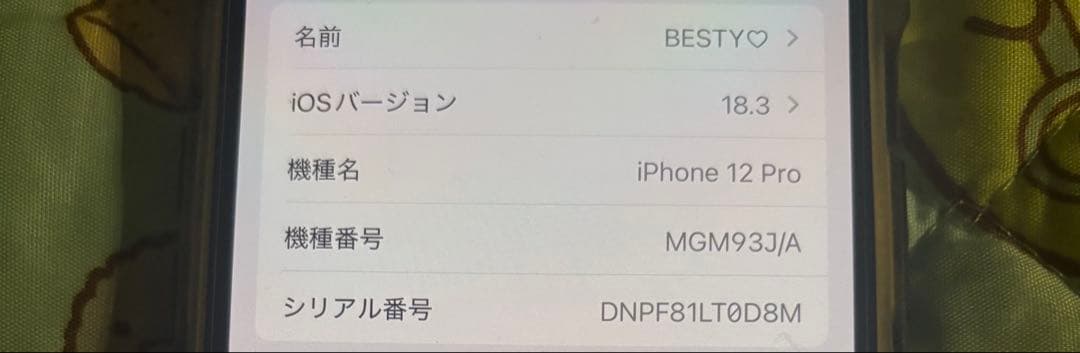 【超美品】Apple iPhone Pro12 グラファイト 本体256GB