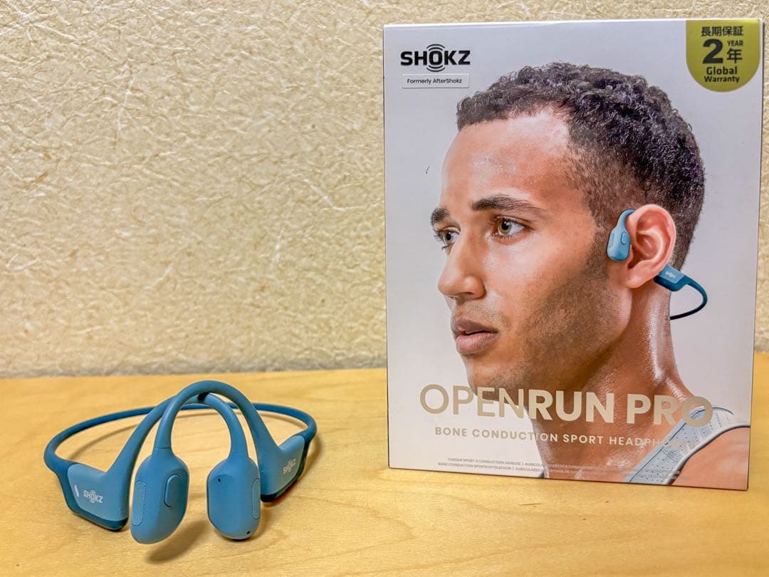 SHOKZ OPENRUN PRO 骨伝導イヤホン ブルー