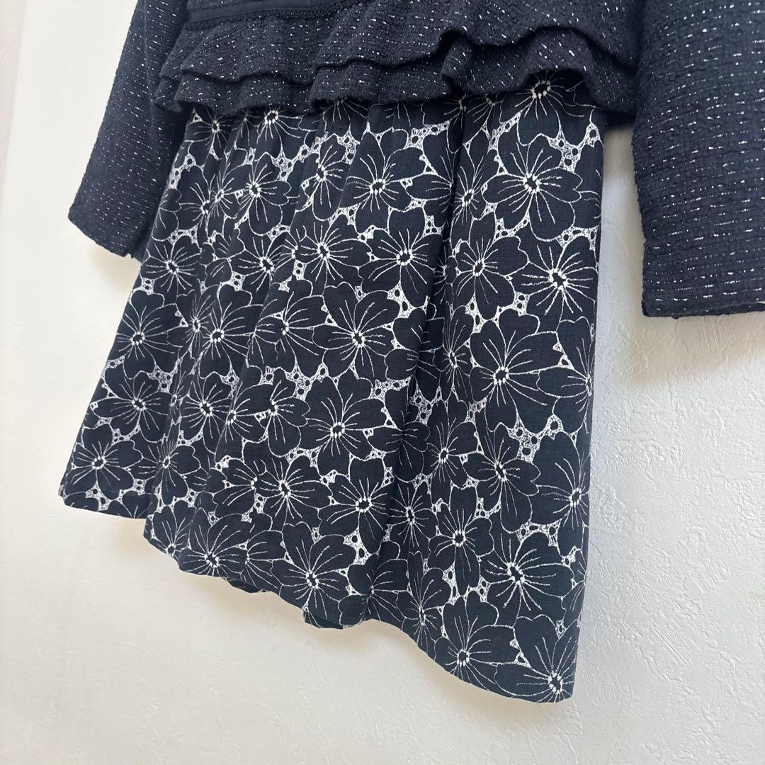 【美品】BeBe フォーマル スーツ 120 ジャケット ワンピース 入学式