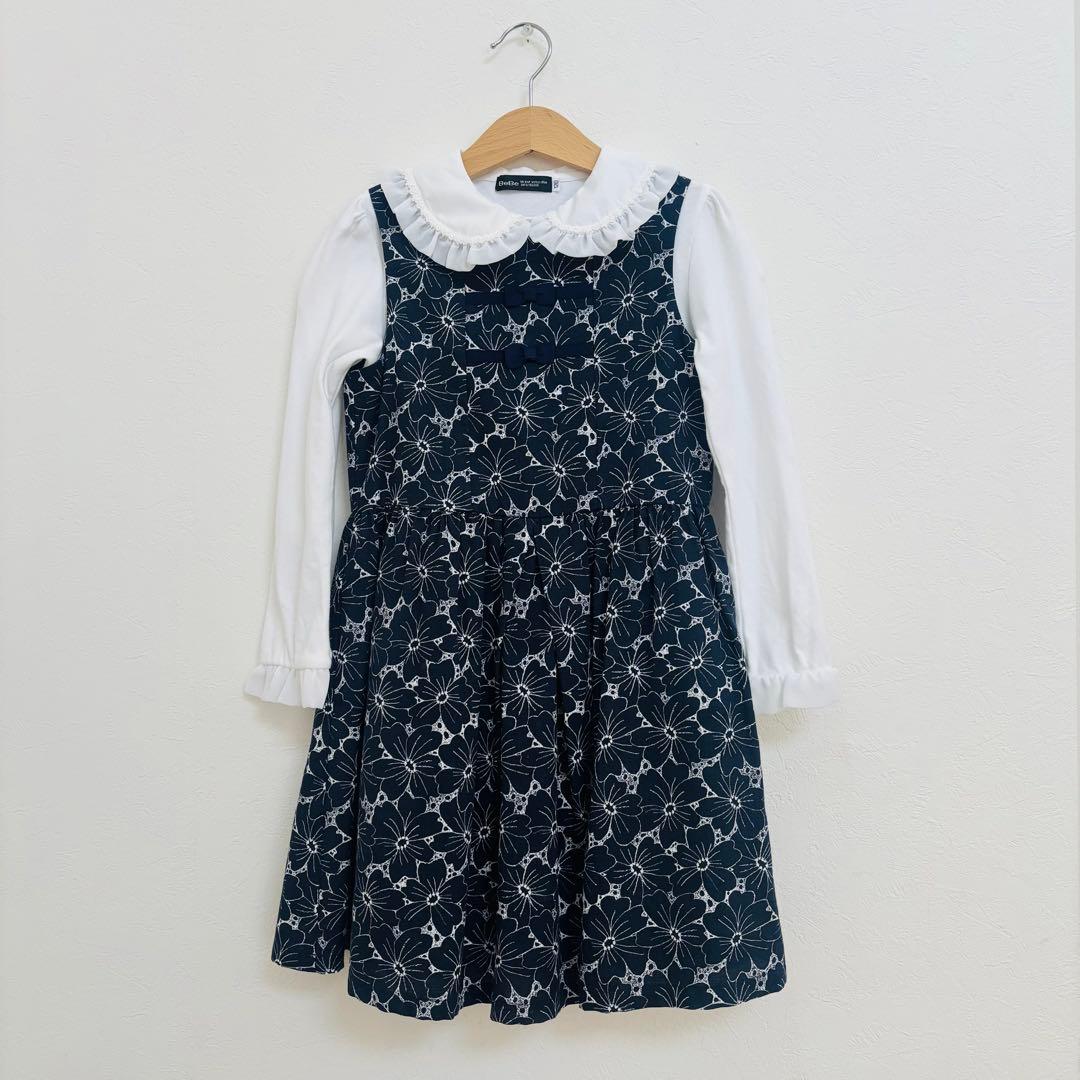 【美品】BeBe フォーマル スーツ 120 ジャケット ワンピース 入学式