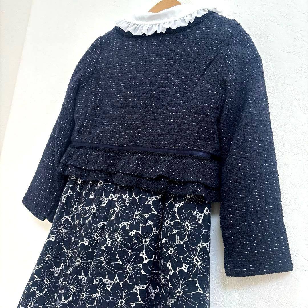 【美品】BeBe フォーマル スーツ 120 ジャケット ワンピース 入学式