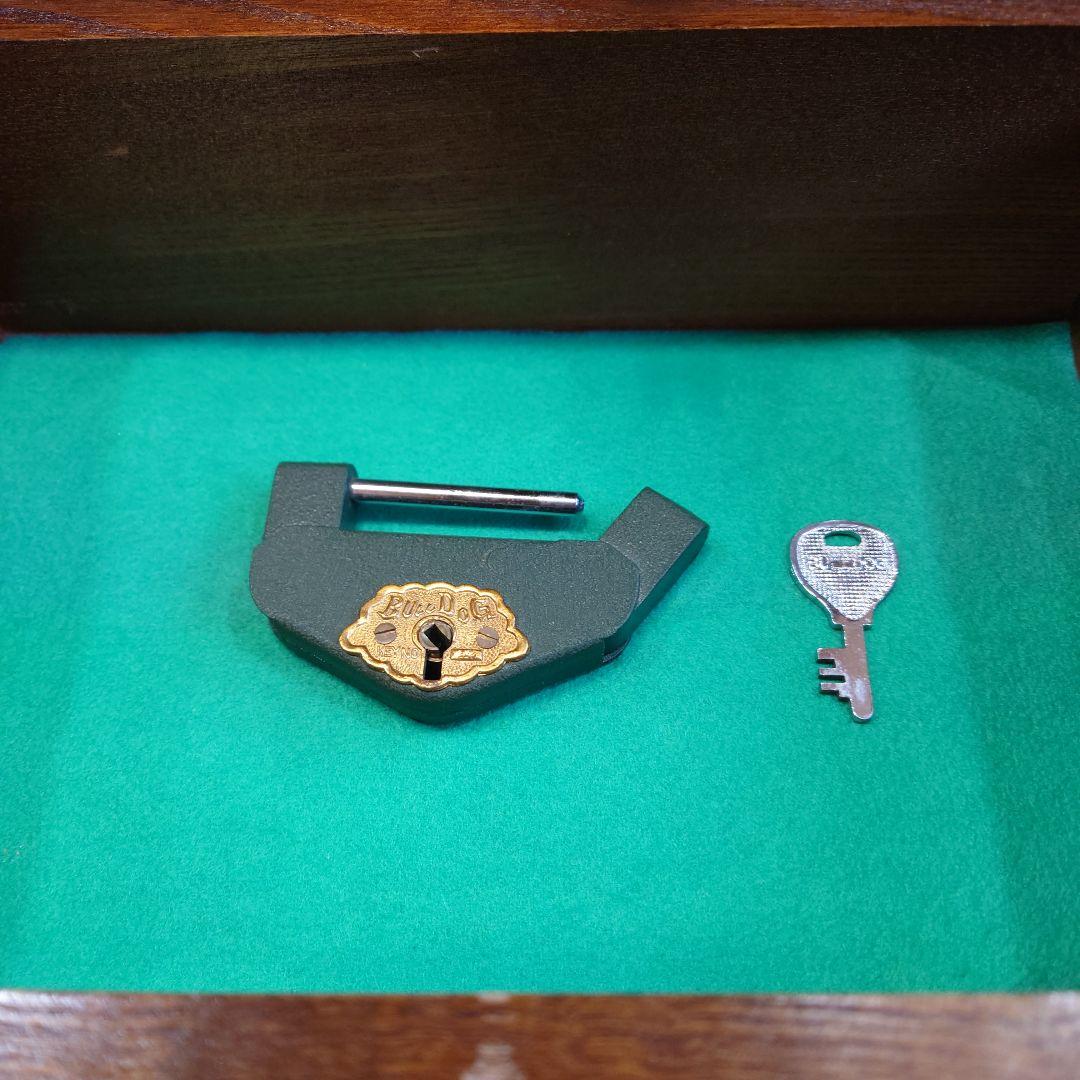 【アンティーク】千両箱型貯金箱？(錠前カギ付き)