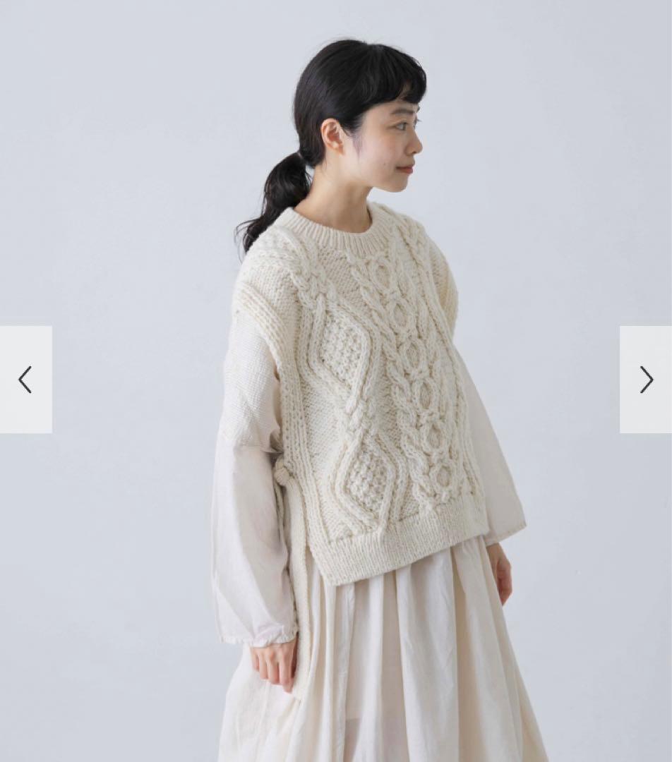 新品タグ付◆ IVORY かぐれ ペルーアランニットベスト　DOORS