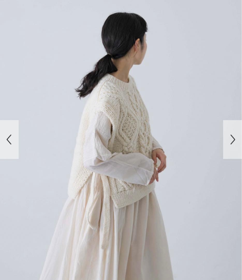 新品タグ付◆ IVORY かぐれ ペルーアランニットベスト　DOORS