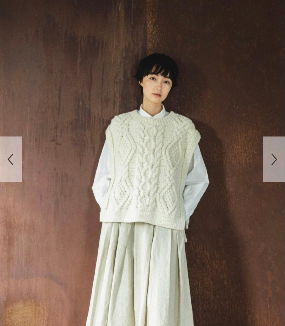 新品タグ付◆ IVORY かぐれ ペルーアランニットベスト　DOORS