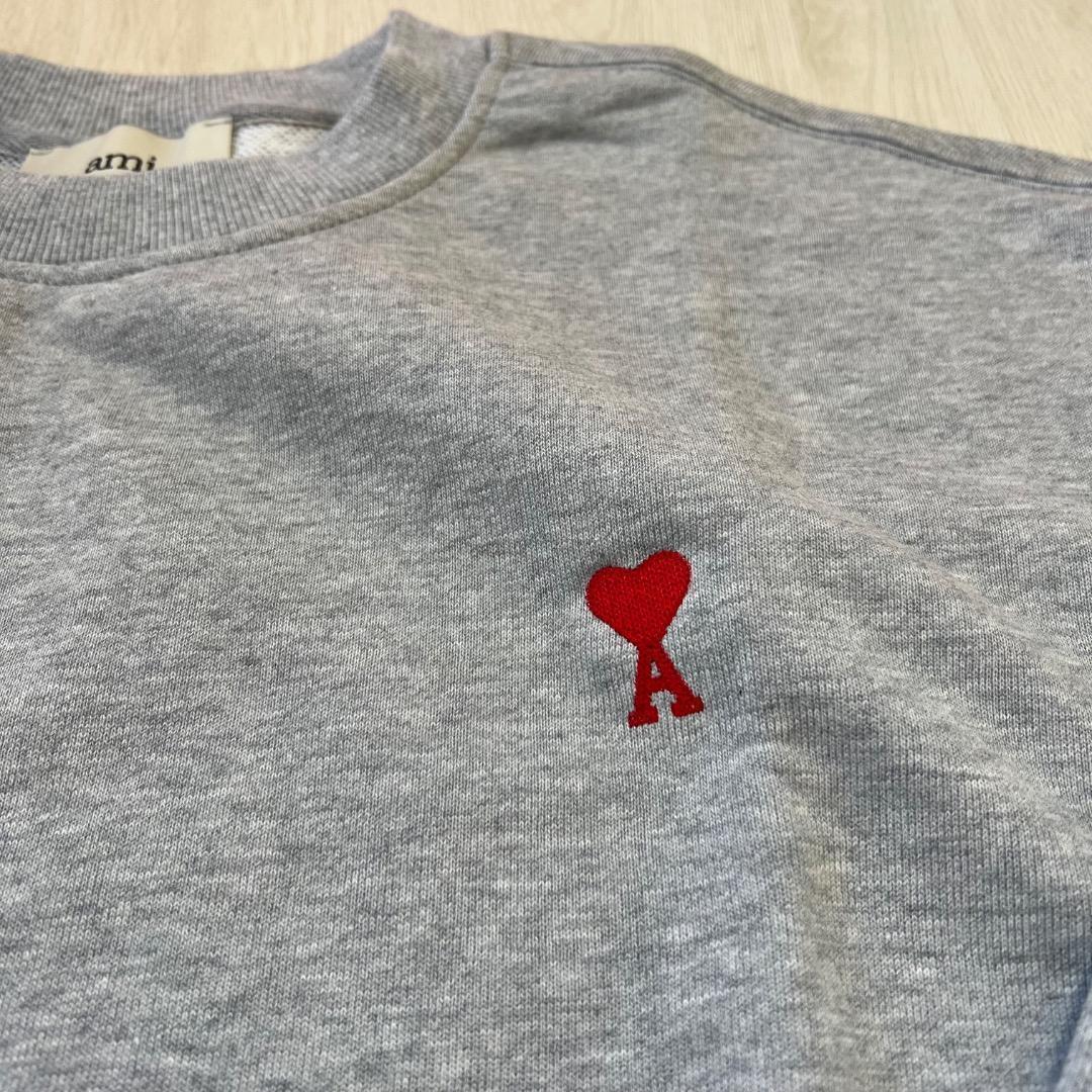 【新品タグ付き】 正規品 ami アミパリス グレー スウェット トレーナー L