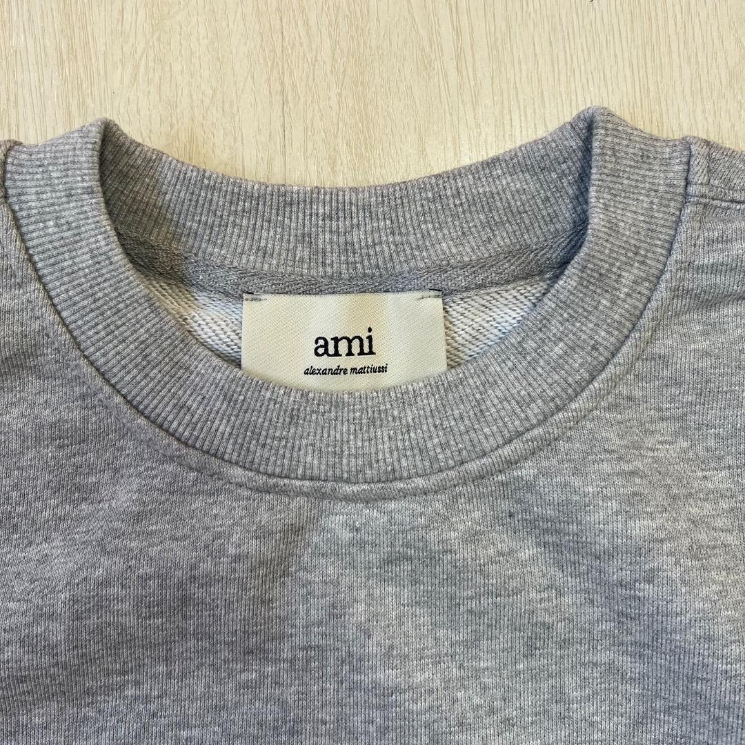 【新品タグ付き】 正規品 ami アミパリス グレー スウェット トレーナー L