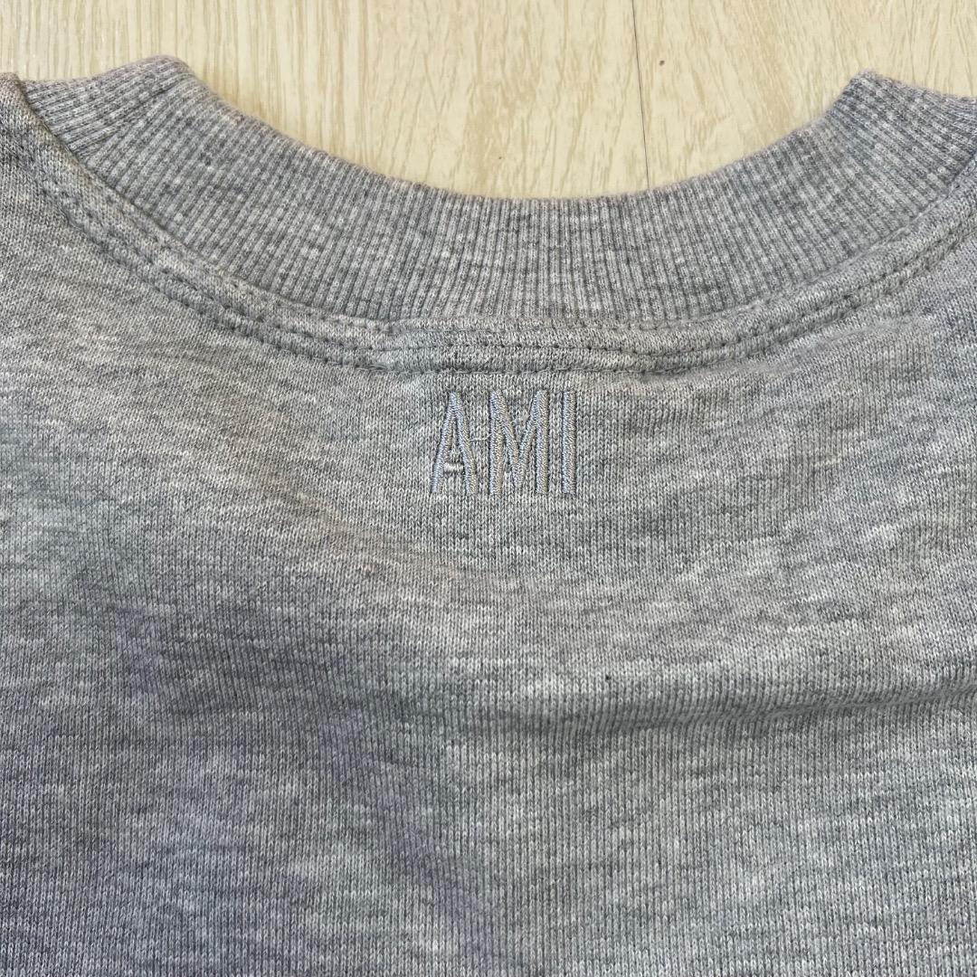 【新品タグ付き】 正規品 ami アミパリス グレー スウェット トレーナー L