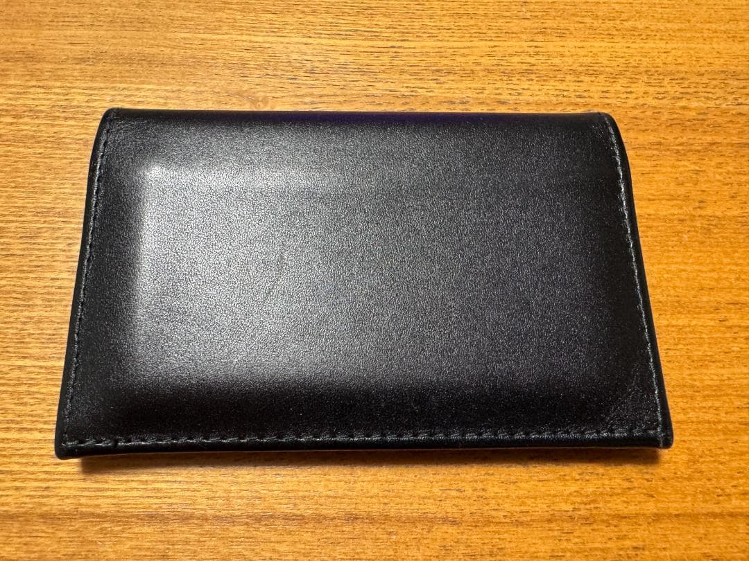 [美品] ETTINGER 名刺入れ カードケース ブラック／レッド