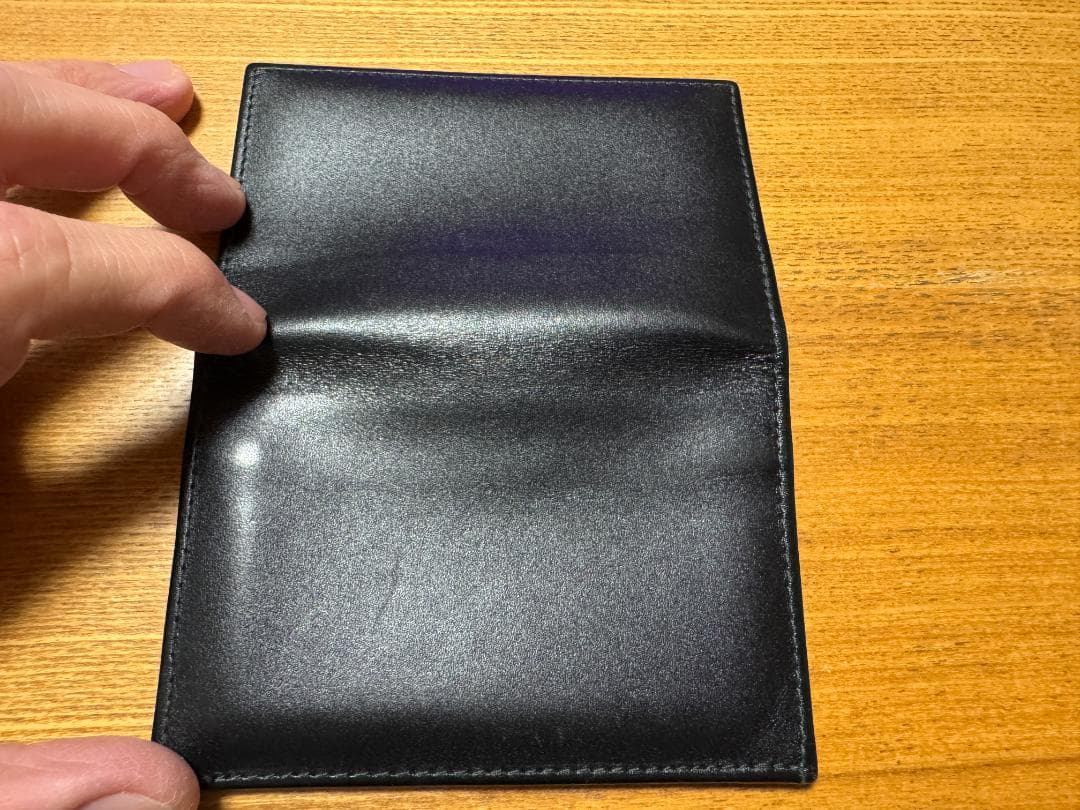 [美品] ETTINGER 名刺入れ カードケース ブラック／レッド