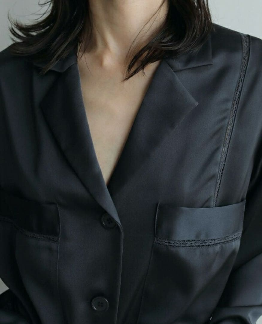 anuke アンヌーク Satin Tailored Shirtsセットアップ