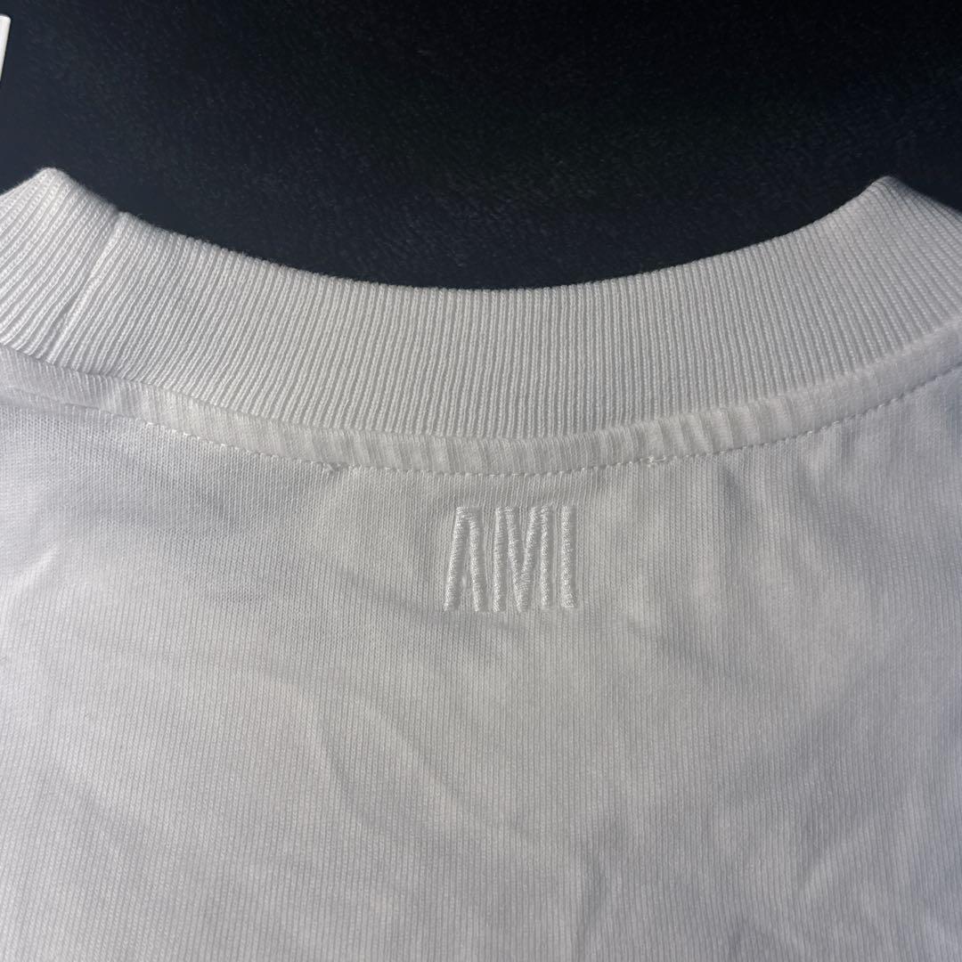 新品 ami paris アミパリス ハートロゴ uts205 726 ロングT