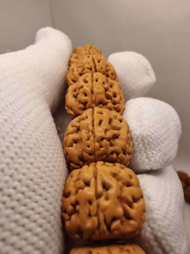 【高級品】文玩 形揃い ルドラクシャ 金剛菩提108数珠 念珠 14mm 超大玉