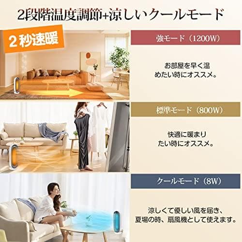 『2025冬新型』 セラミックヒーター 【ECO知能恒温 節電対策】 M120