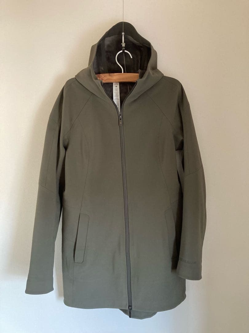 Lululemon ルルレモン フルジップ パーカーコート　 オリーブ　6