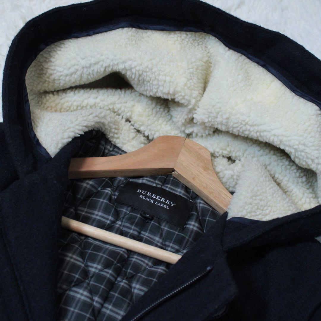 BURBERRRY バーバリーブラックレーベル ウール ダッフルコート M 紺