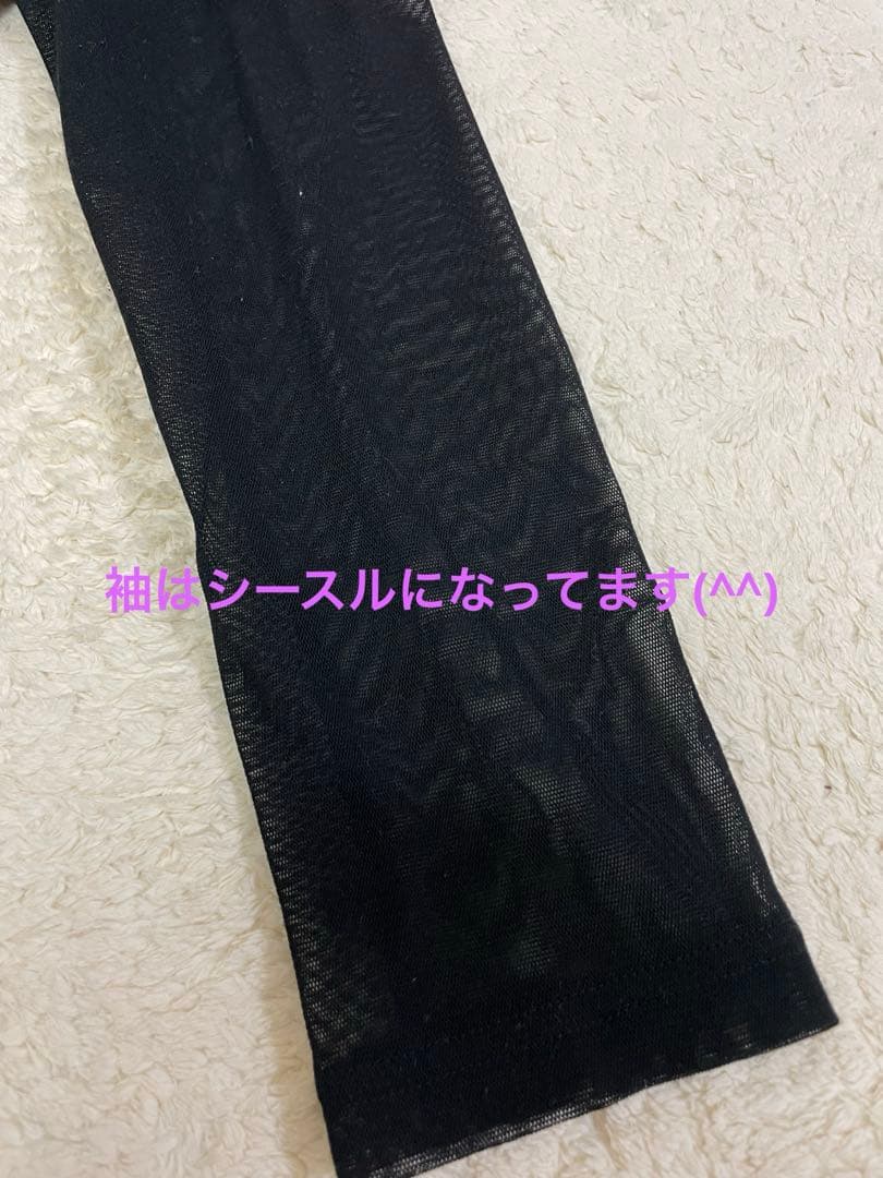 トクコプルミエヴォル　黒　ドット柄長袖チュニック 9号