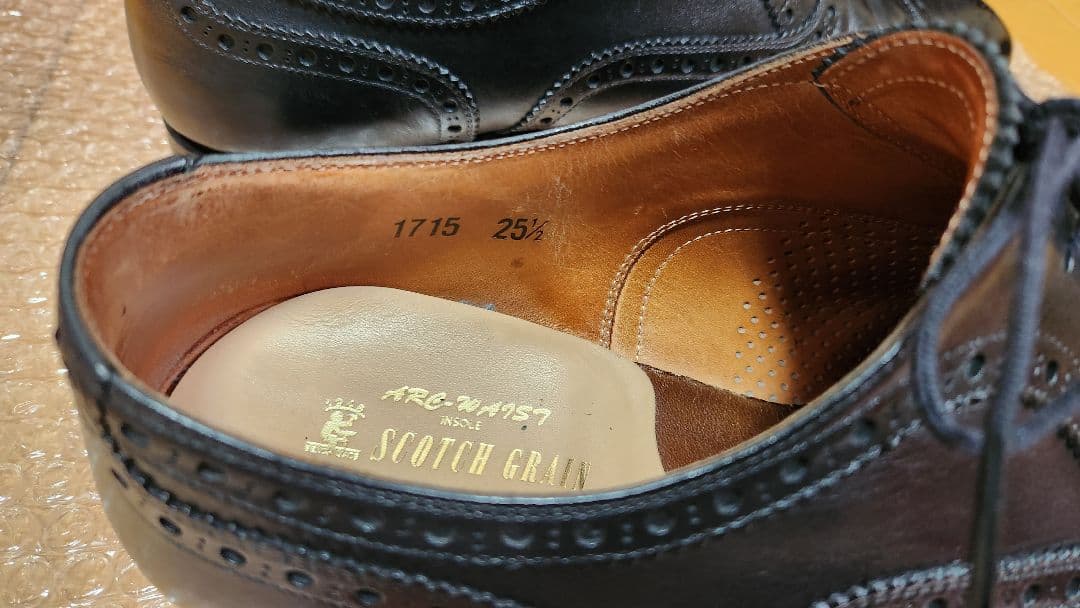 スコッチグレイン 25.5cm ウィングチップ 1715 アバンス