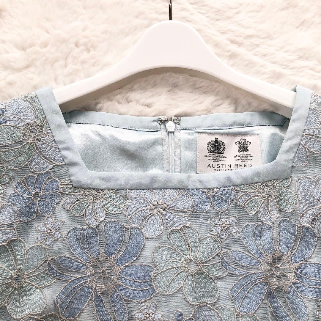 AUSTINREED*オーズチーンリード　総刺繍 花柄ワンピース ドレス 40