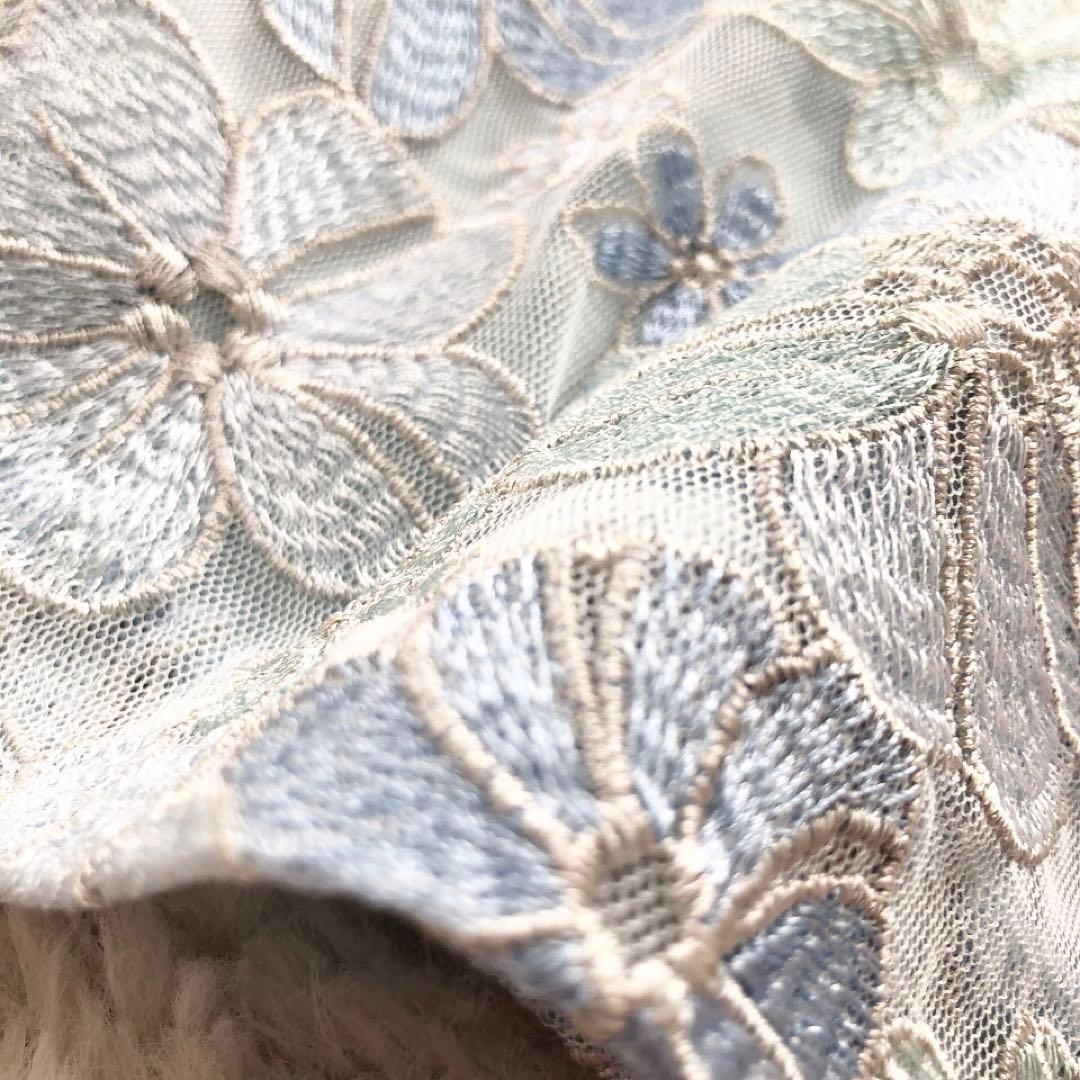 AUSTINREED*オーズチーンリード　総刺繍 花柄ワンピース ドレス 40