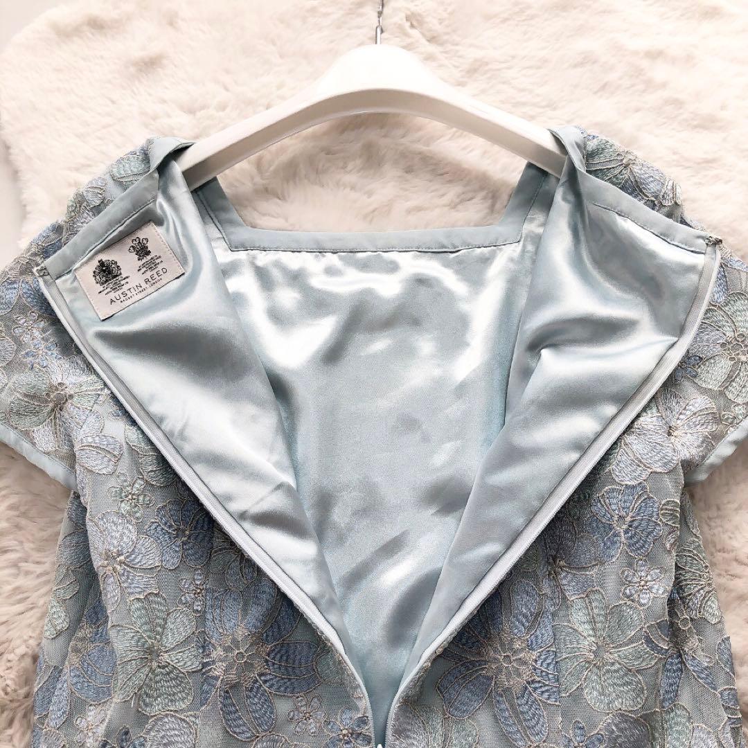 AUSTINREED*オーズチーンリード　総刺繍 花柄ワンピース ドレス 40