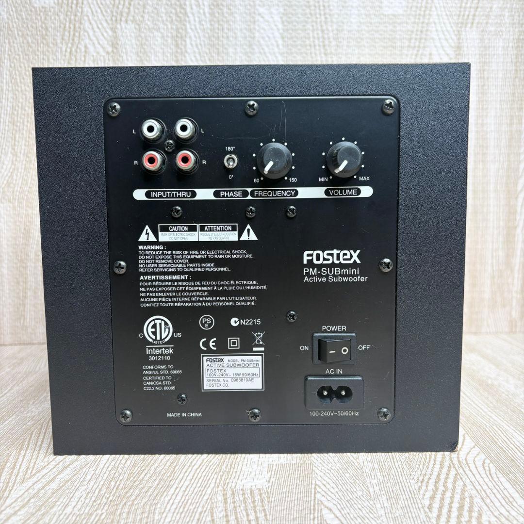FOSTEX PM-SUB mini サブウーファー 通電確認済 スピーカー