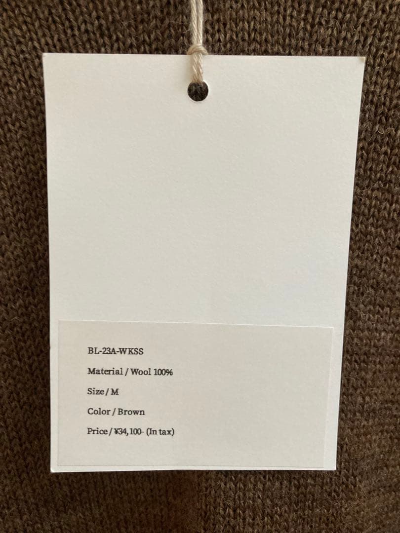 Blanc YM Wool Knit skipper Shirt サイズM