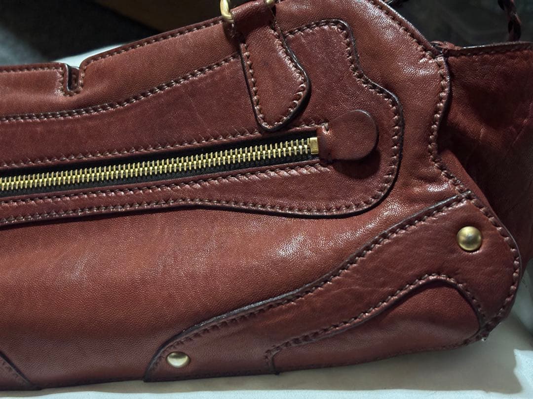 miumiu ナッパバタフライレザー ショルダーバッグ