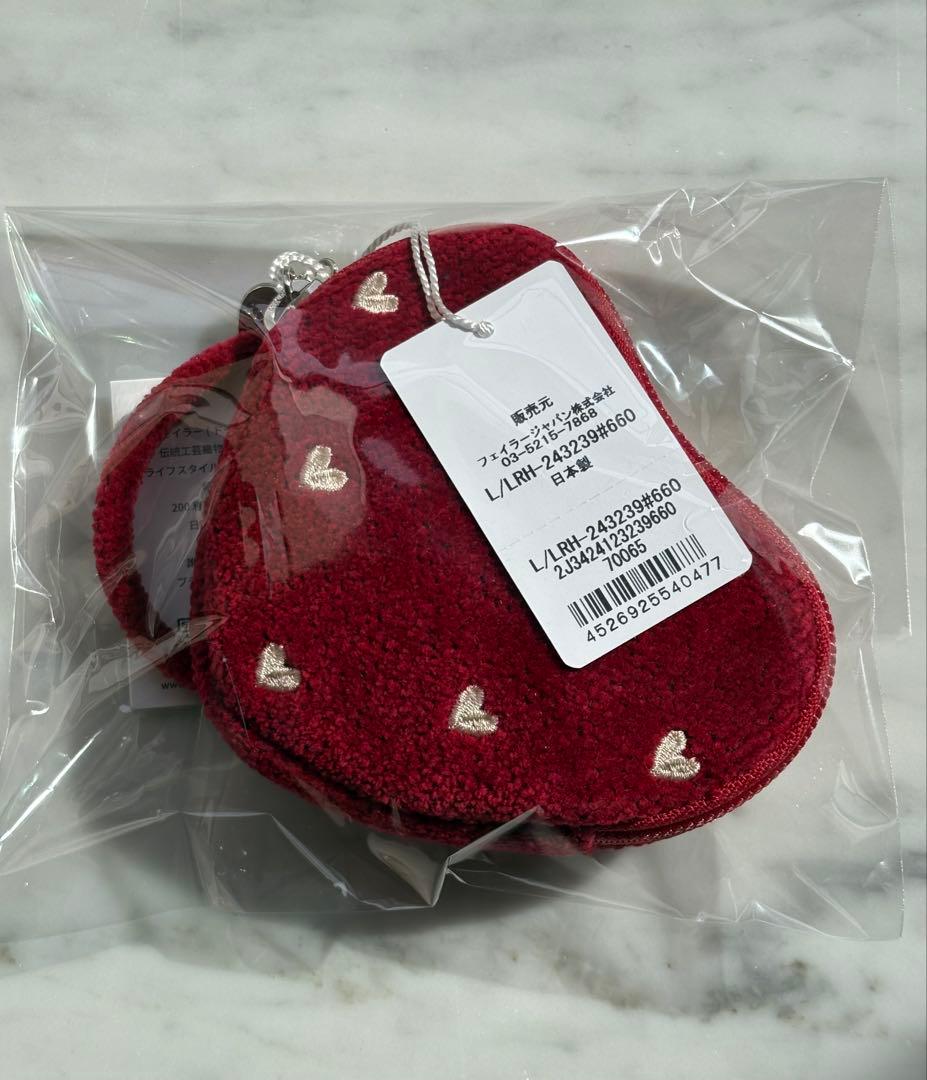 【完売品】ラブラリーハート　ハート型ポーチ　レッド