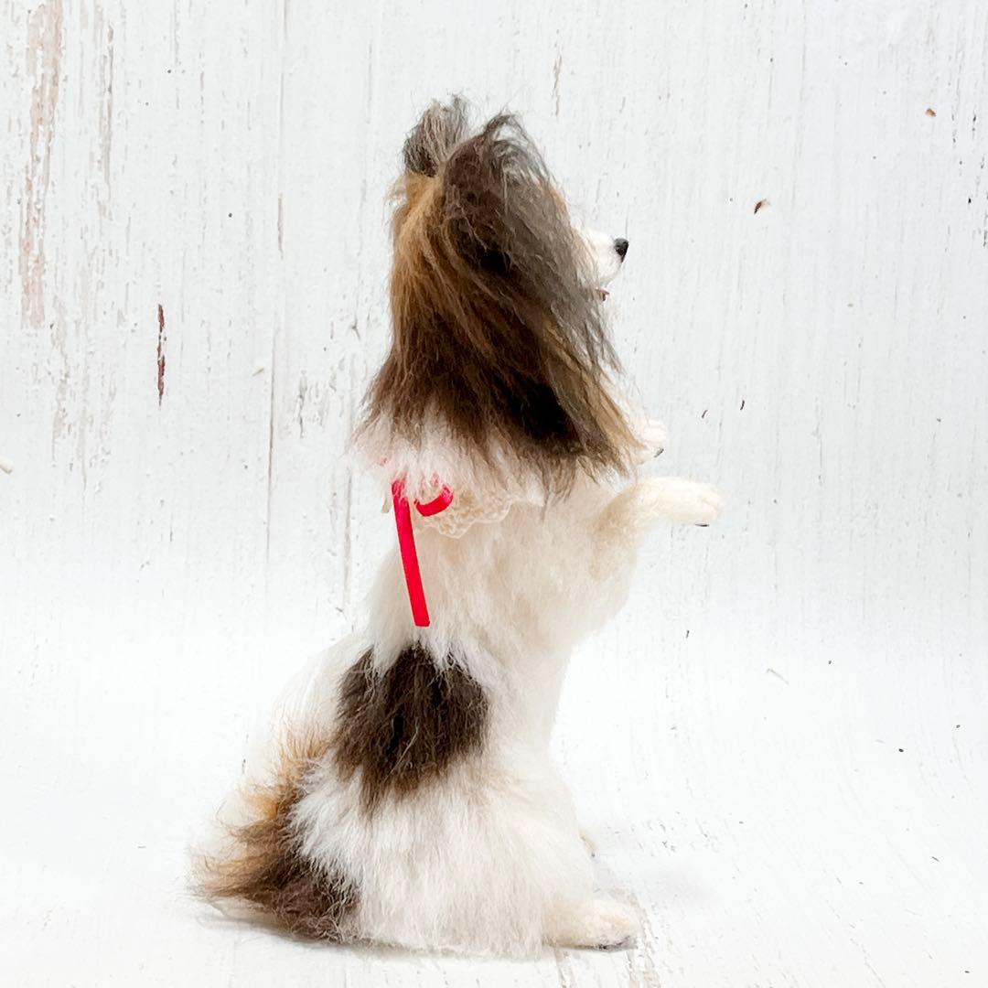 羊毛フェルト 犬 パピヨン