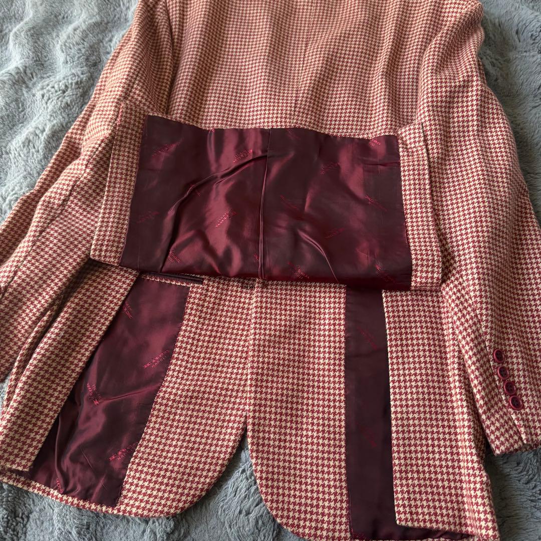 極美品 Kiton テーラードジャケット カシミヤ100% ハウンドトゥース
