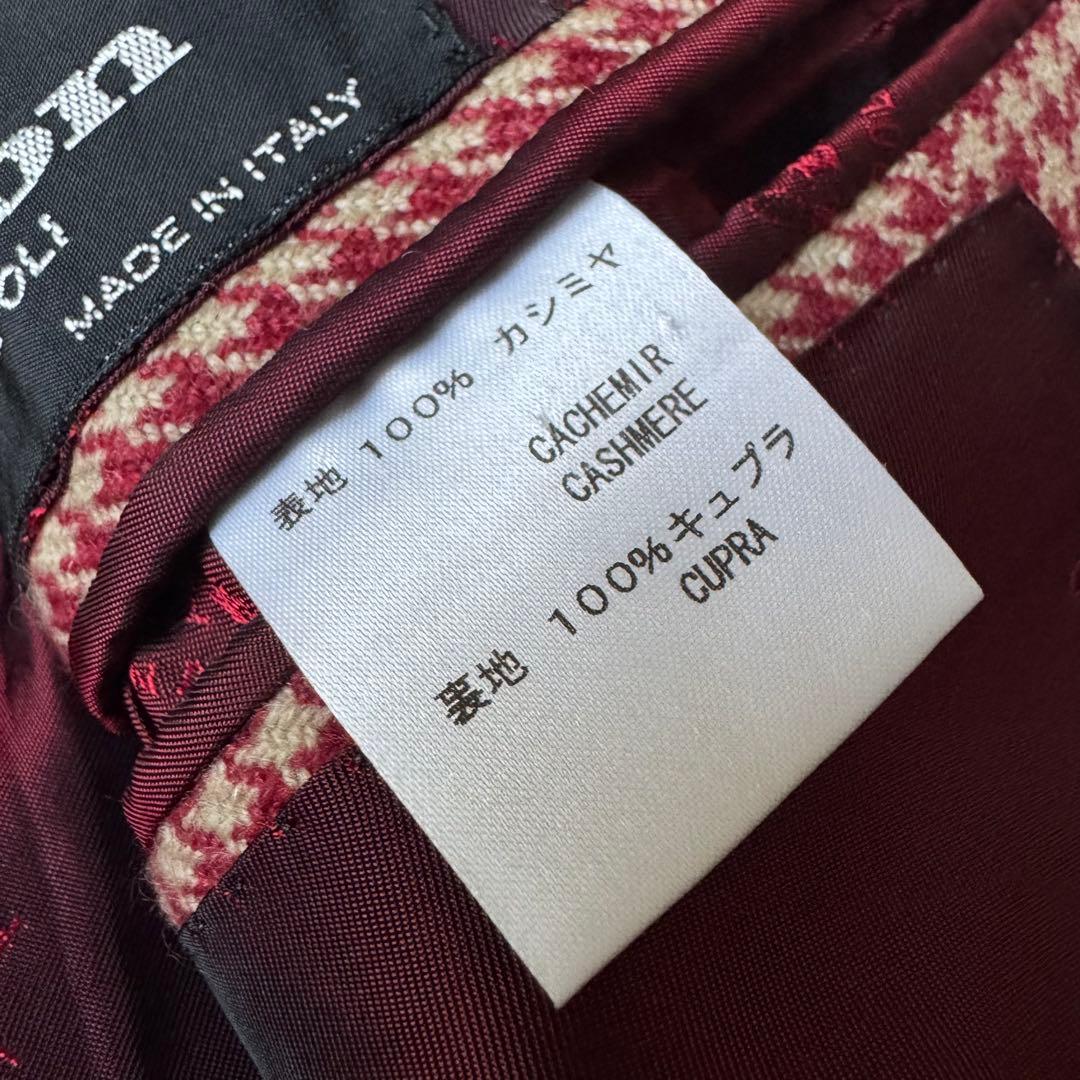 極美品 Kiton テーラードジャケット カシミヤ100% ハウンドトゥース