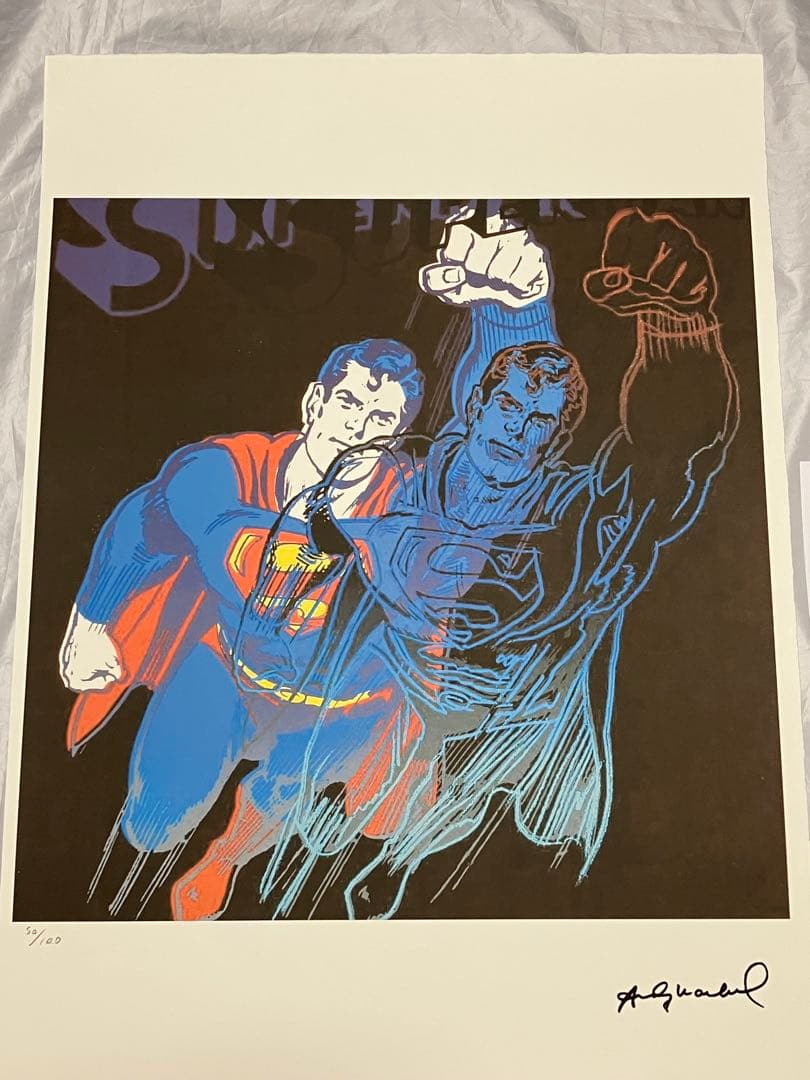 猫*き様 超レア！限定100枚 アンディ・ウォーホル リトグラフ スーパーマン【