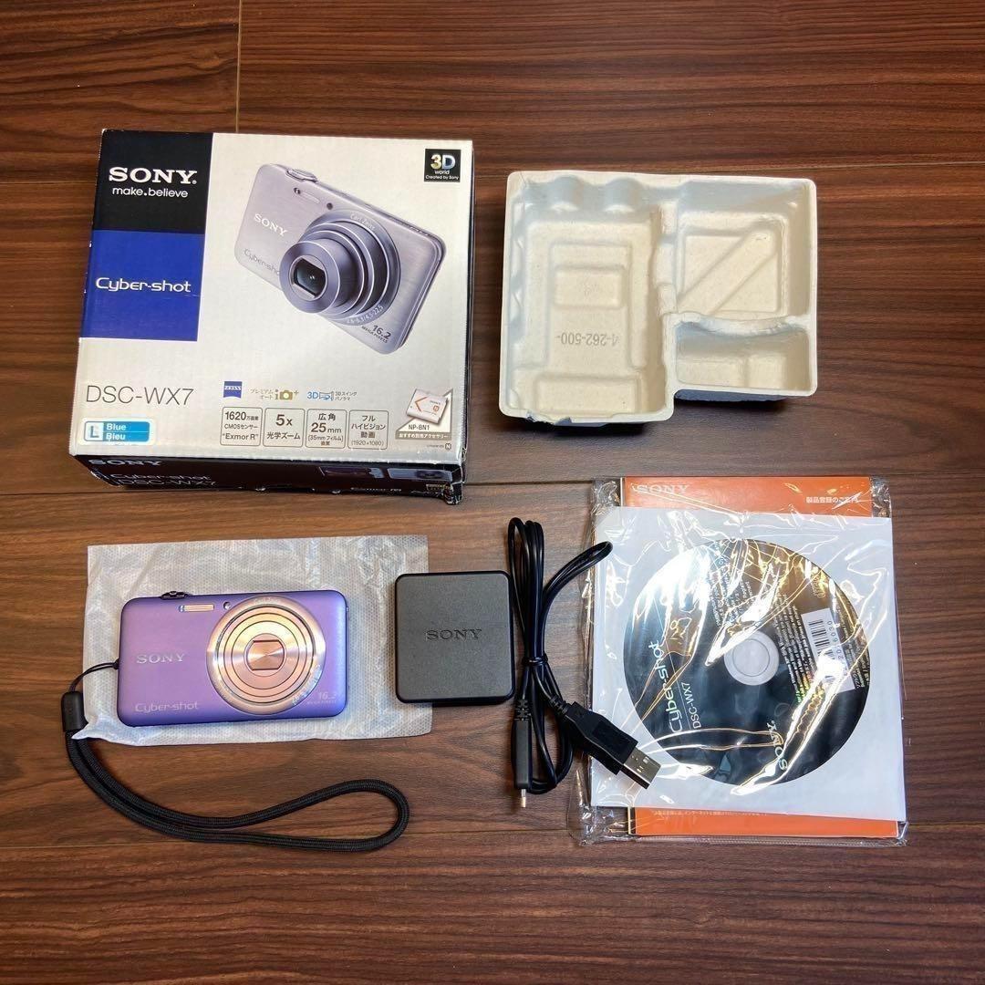 SONY Cyber−Shot DSC-WX7 ブルー デジカメ 3050