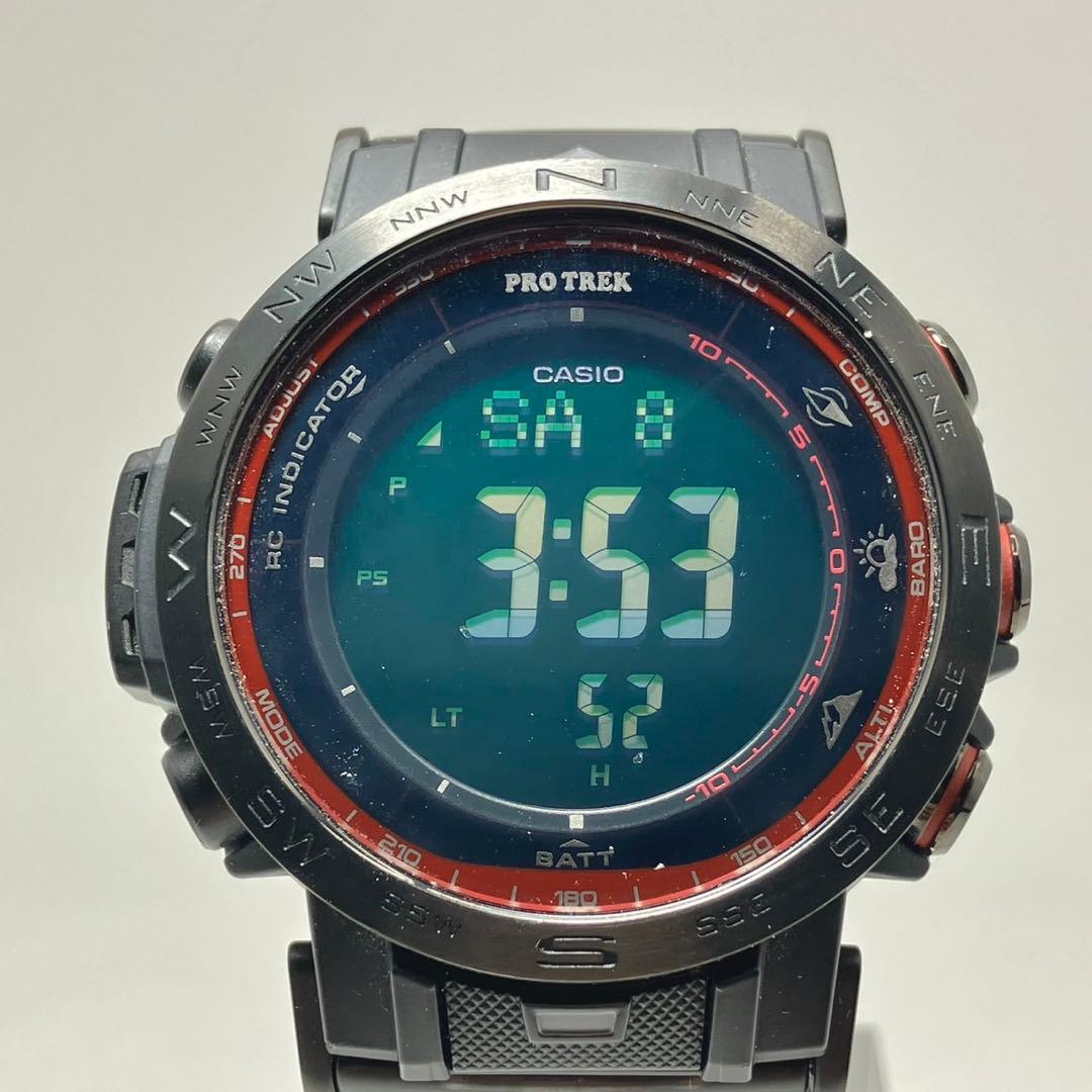 希少 稼働 カシオ プロトレック ファイヤーフォール PRW-30YT-1JP