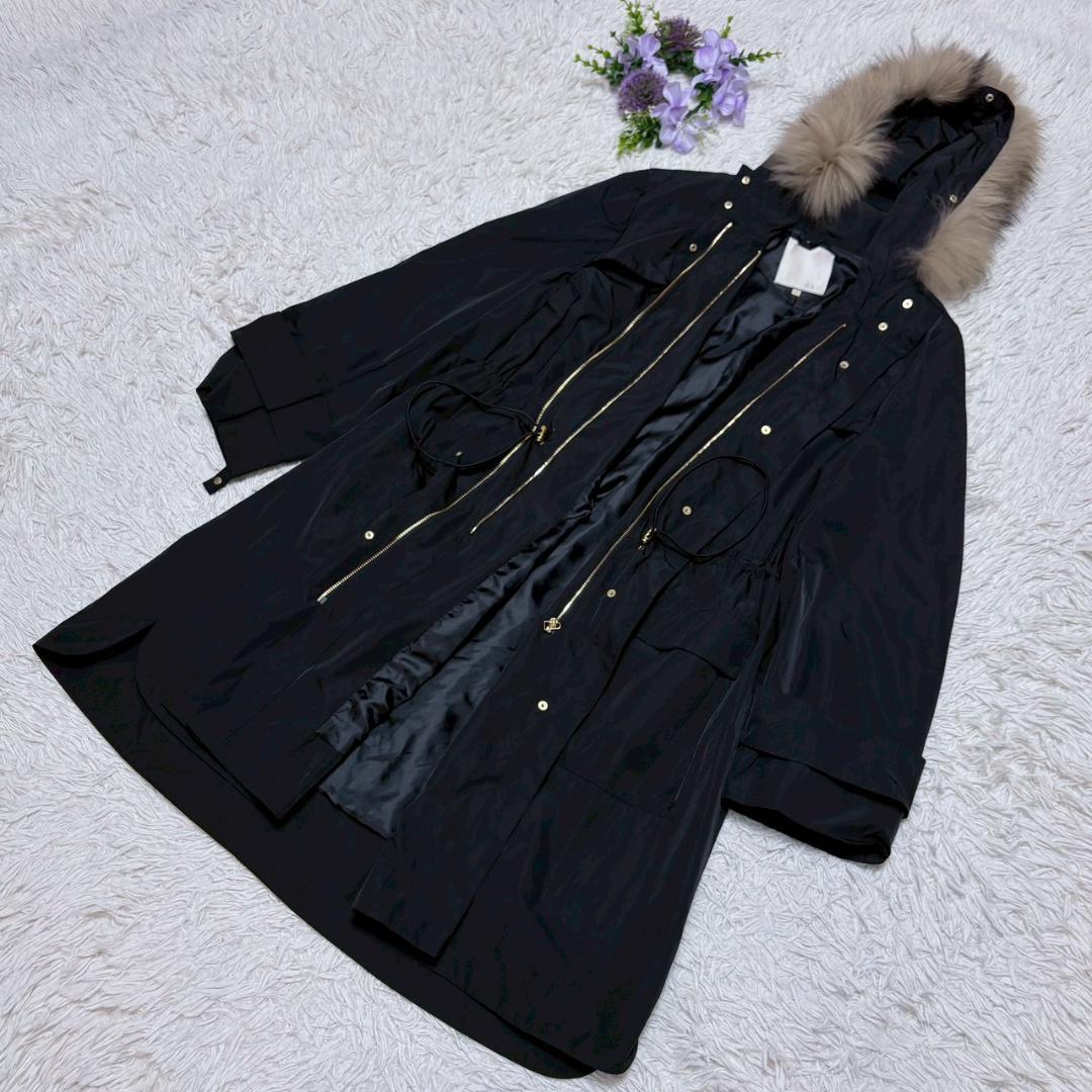 新品未使用　自由区 ファー ロングコート ライナー付　モッズコート　46