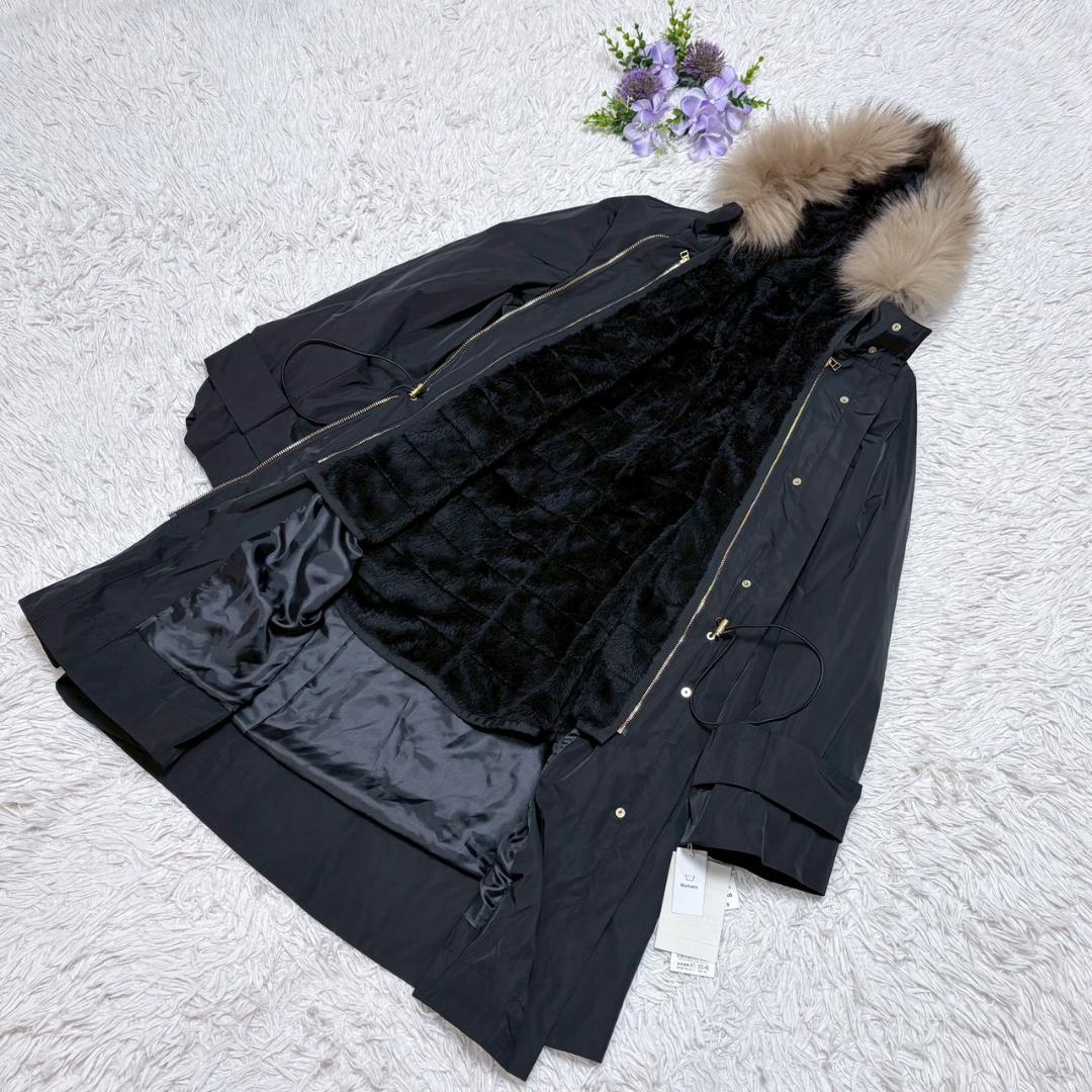 新品未使用　自由区 ファー ロングコート ライナー付　モッズコート　46