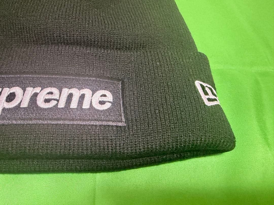 【立花琴未さん着用】シュプリームボックスロゴビーニーニット帽　倍倍FIGHT!