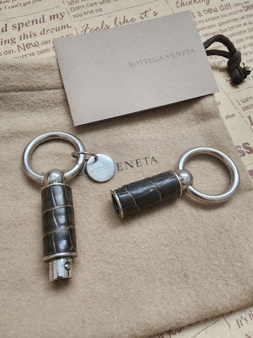 綺麗 ボッテガヴェネタ　編み込み 　 キーリング 　キーホルダー クロコダイル