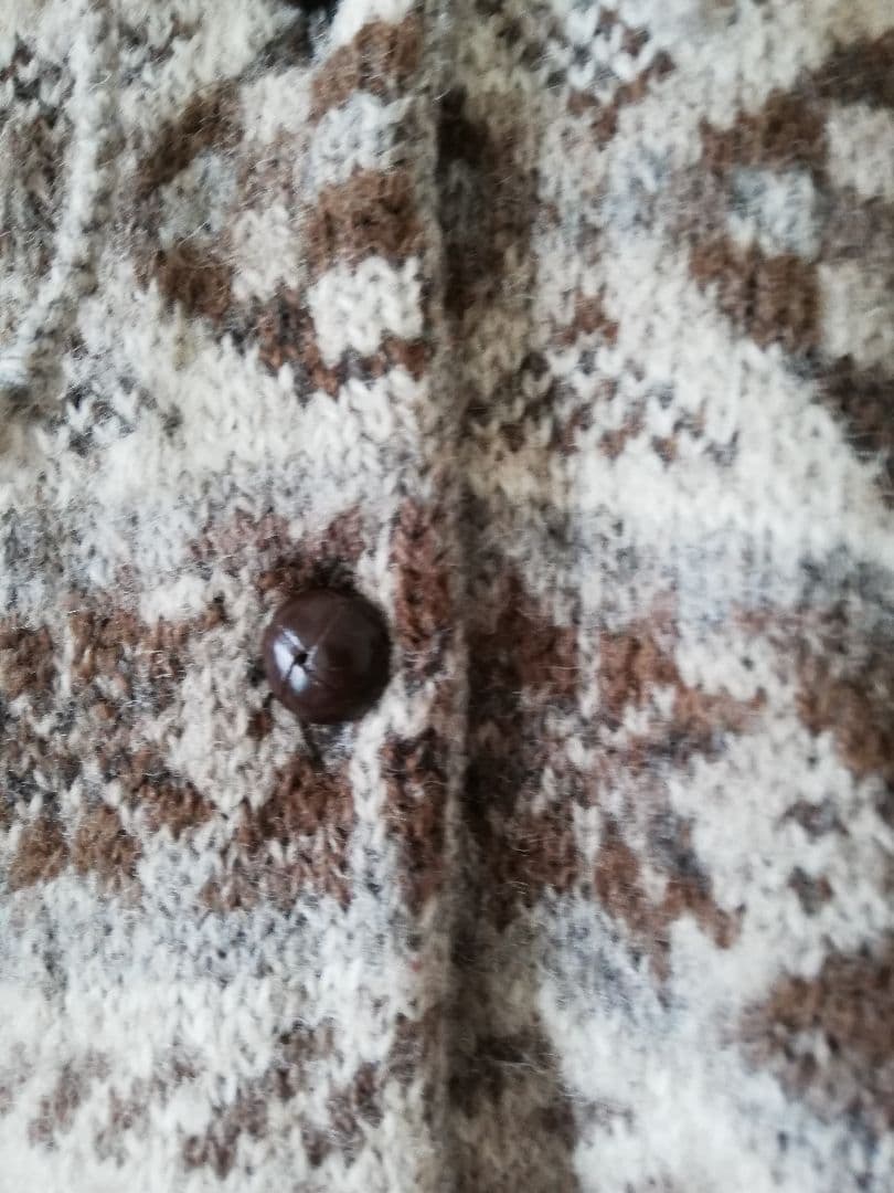 美品　Jamieson's フード付きウールカーディガン