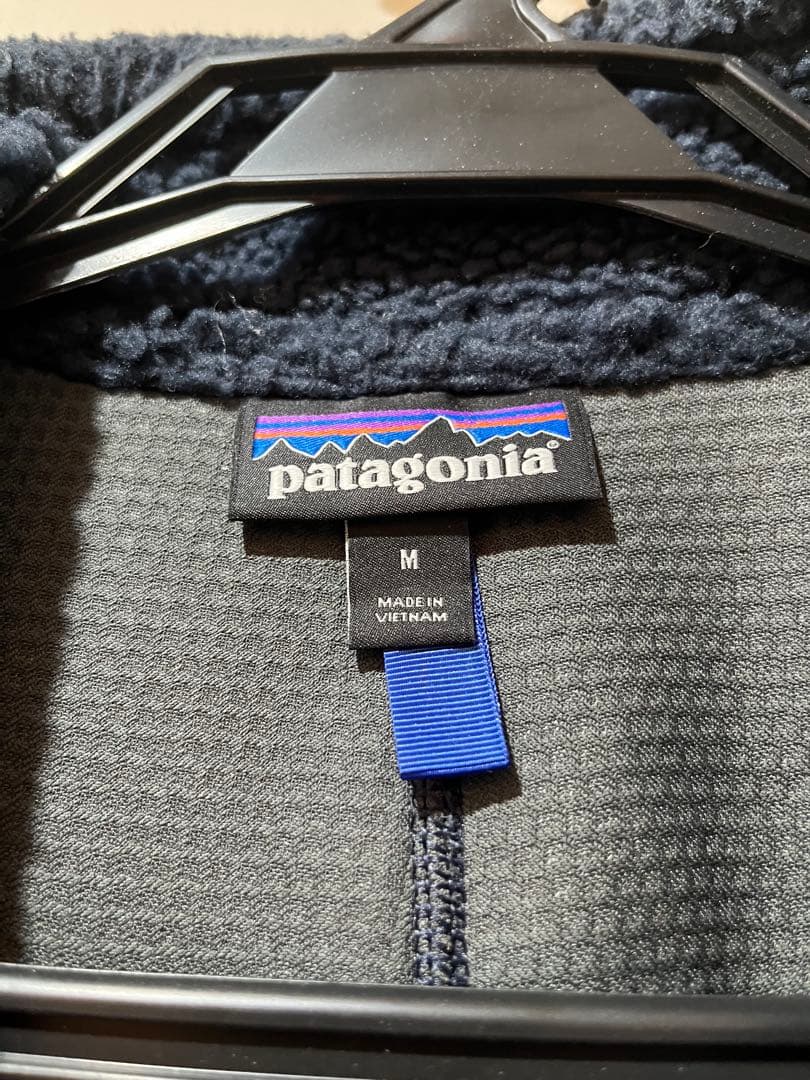 【美品】東出昌大着用Patagonia レトロxベスト（M）ブラック/ブルー