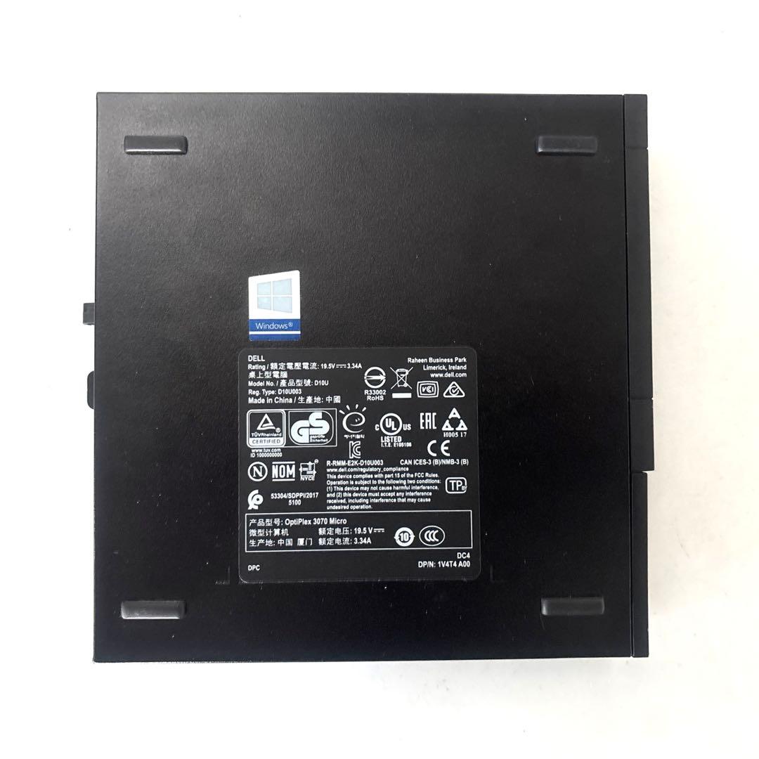 美品爆速第9世代DELL OptiPlex 3070 ミニPC