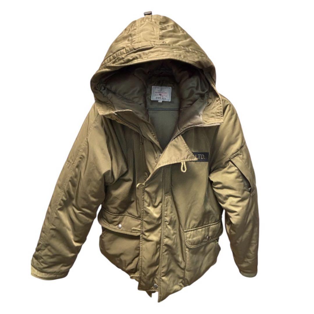 AVIREX N-3B ミリタリー 中綿ジャケット L カーキ フード付き