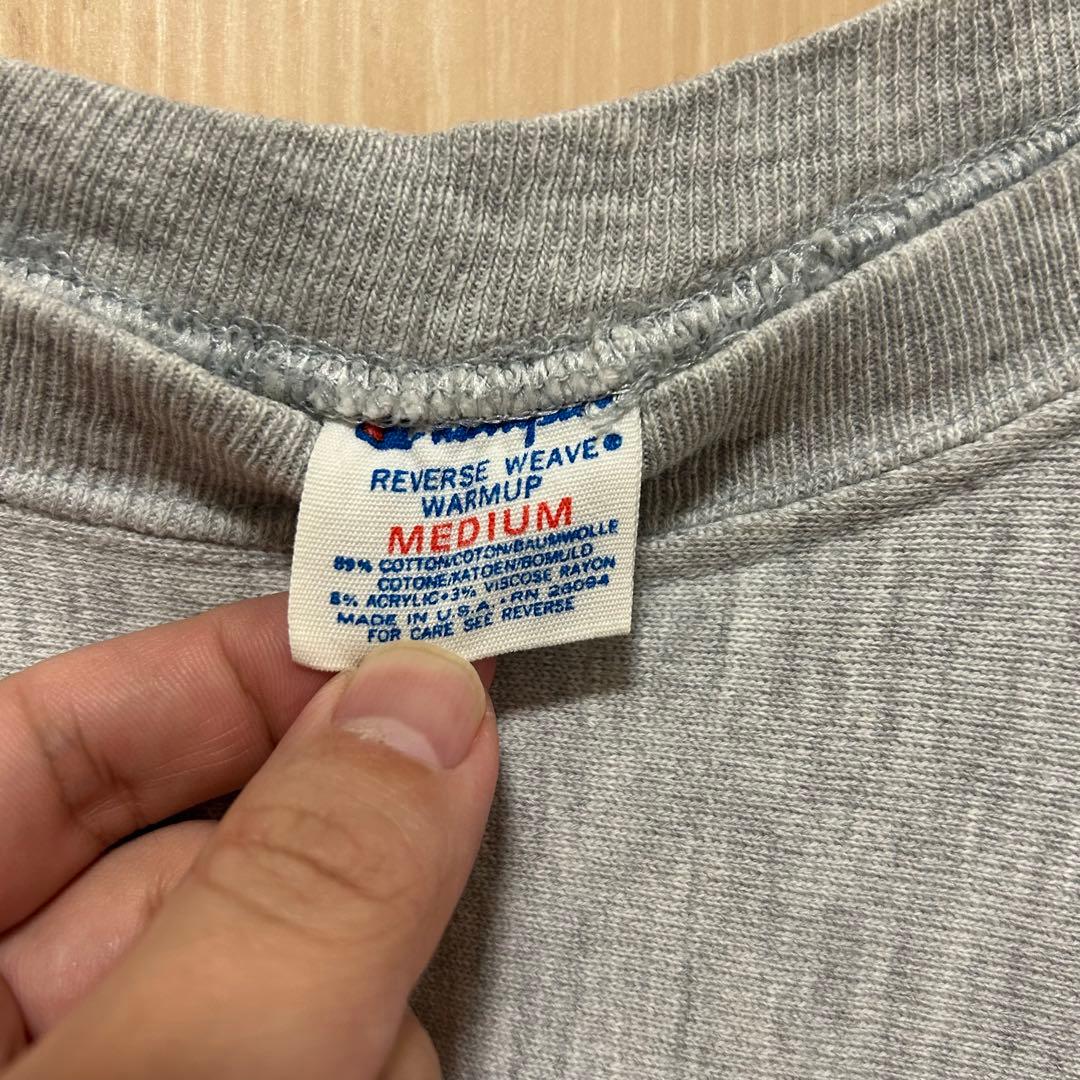 80s チャンピオン　リバースウィーブ　トリコ　USA製　グレー Mサイズ